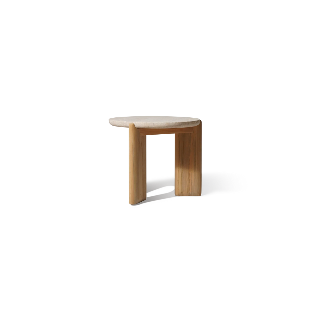 CHLOE TEAK ROUND SIDE TABLE