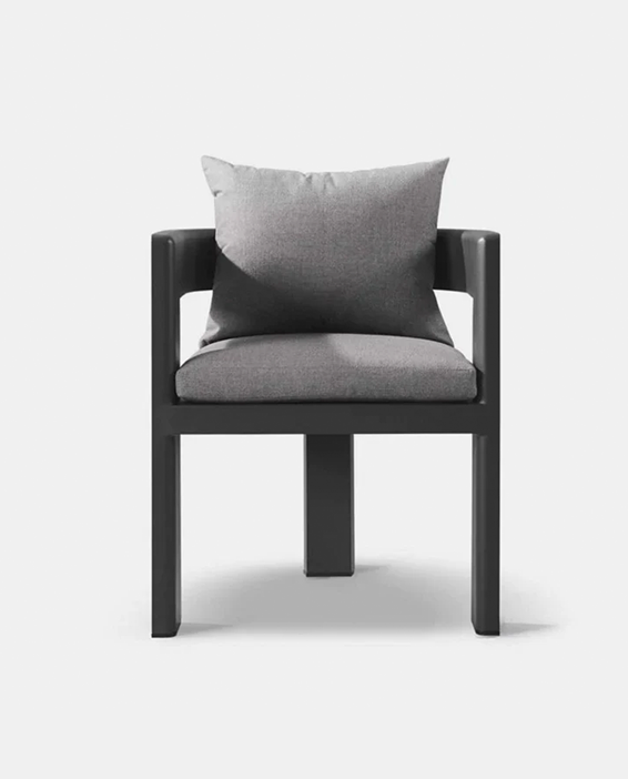 VICTORIA DINING CHAIR ALUMINUM ASTEROID