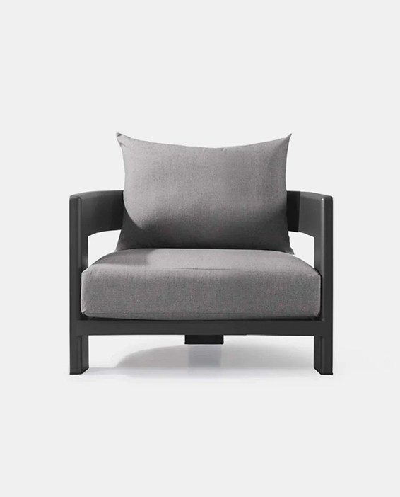 VICTORIA LOUNGE CHAIR ALUMINUM ASTEROID