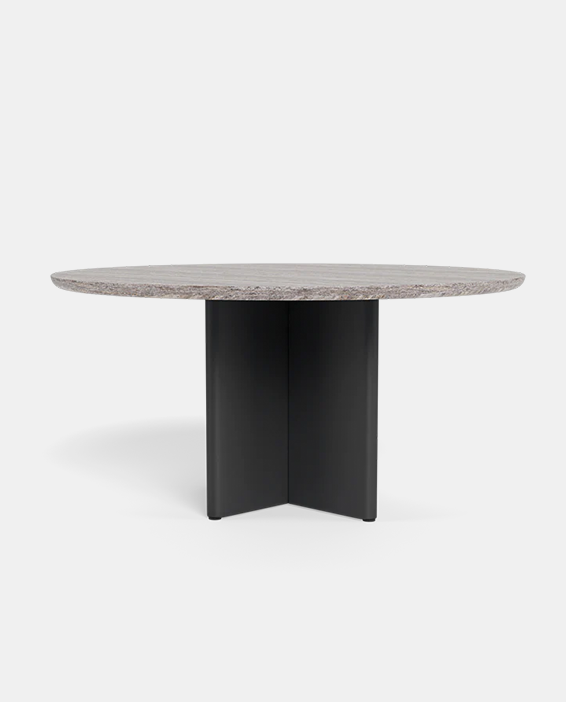 VICTORIA ROUND DINING TABLE 1500 ALUMINIUM ASTEROID