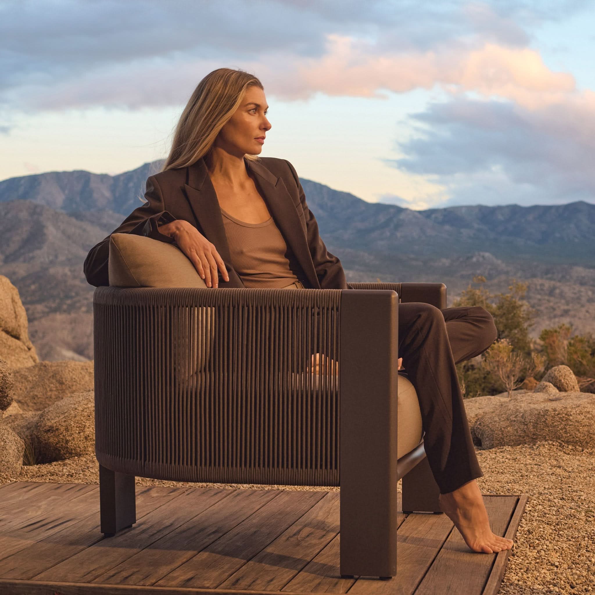 PALM BEACH ALUMINUM LOUNGE CHAIR