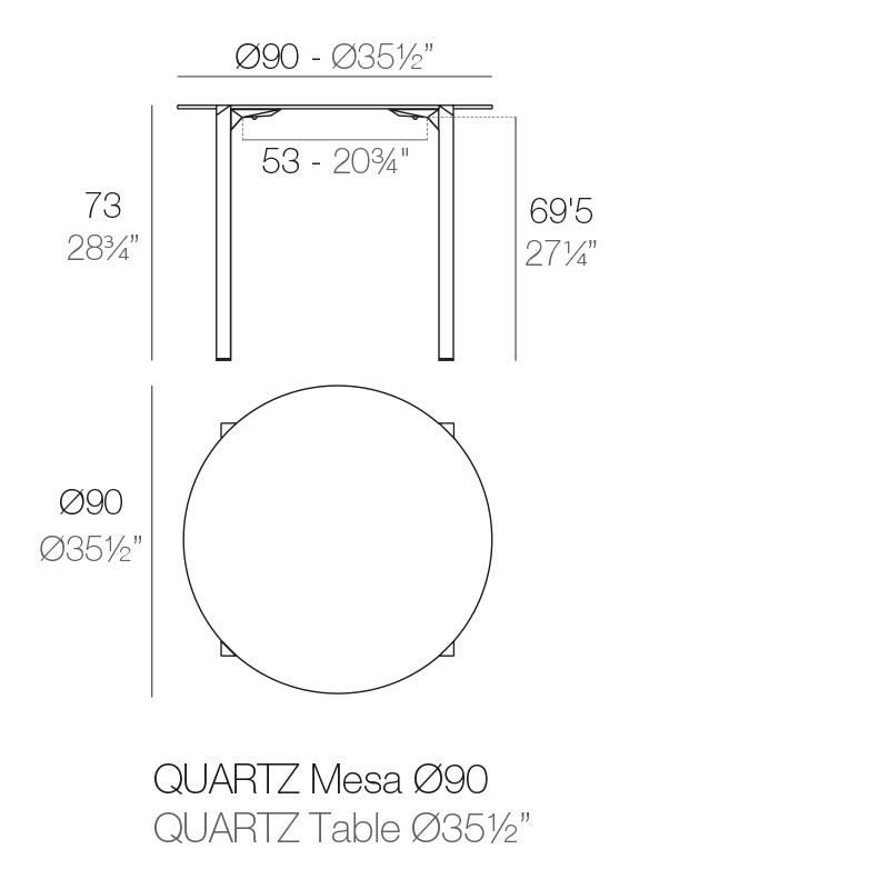 Quartz Dining Table φ90