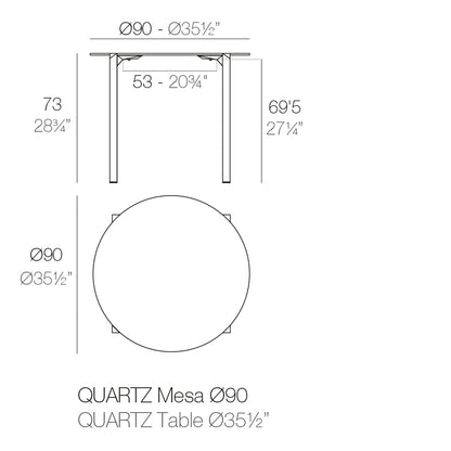 Quartz Dining Table φ90