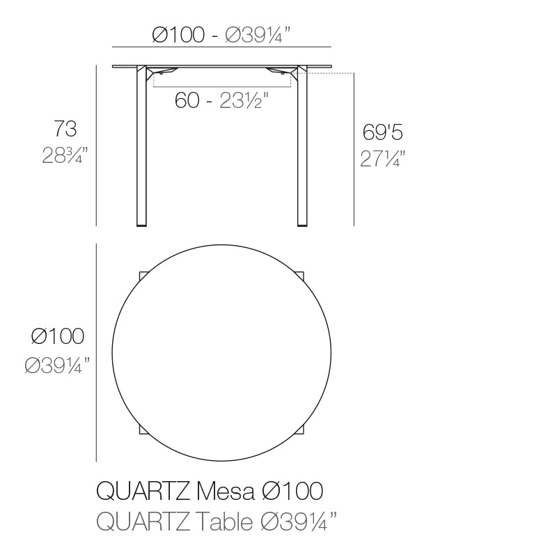 Quartz Dining Table φ100