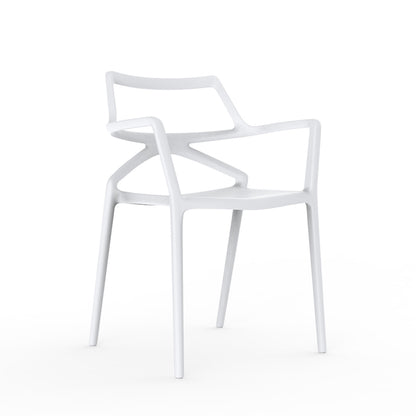 Delta chair with armrests