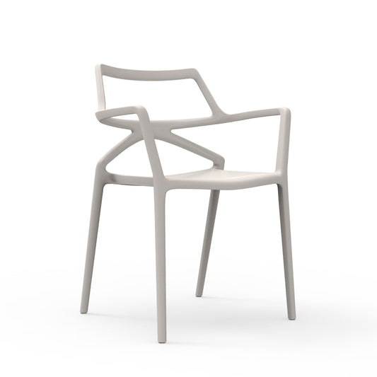 Delta chair with armrests