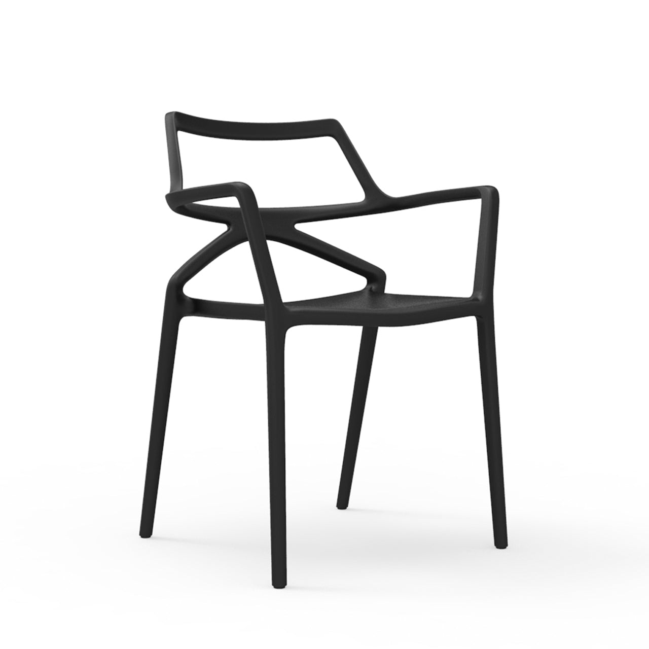 Delta chair with armrests