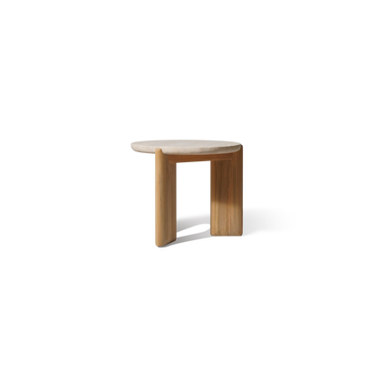 CHLOE TEAK ROUND SIDE TABLE