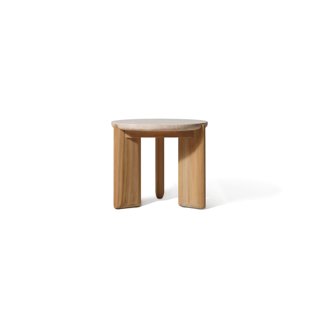 CHLOE TEAK ROUND SIDE TABLE
