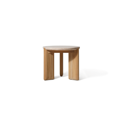 CHLOE TEAK ROUND SIDE TABLE