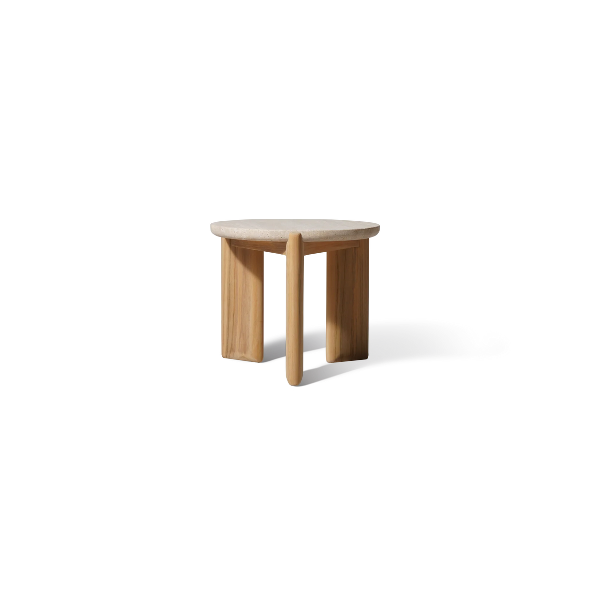 CHLOE TEAK ROUND SIDE TABLE