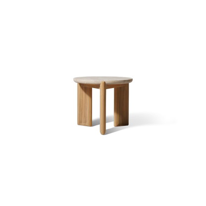 CHLOE TEAK ROUND SIDE TABLE