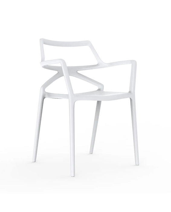 Delta chair with armrests