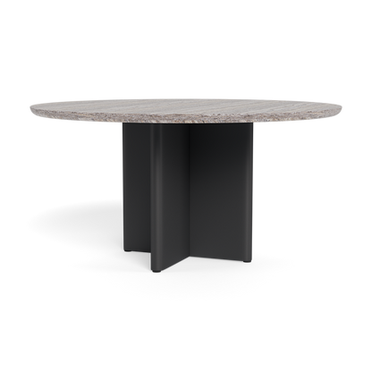 VICTORIA ROUND DINING TABLE 1500 ALUMINIUM ASTEROID