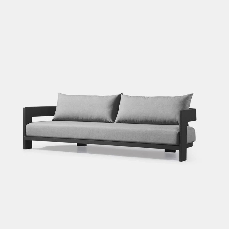 VICTORIA 3 SEAT SOFA ALUMINUM ASTEROID