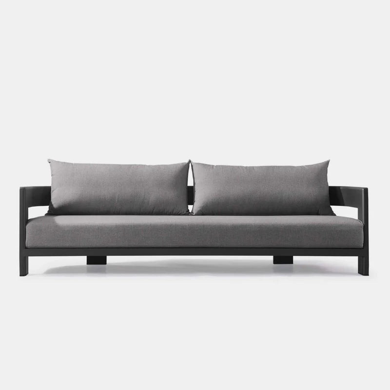 VICTORIA 3 SEAT SOFA ALUMINUM ASTEROID