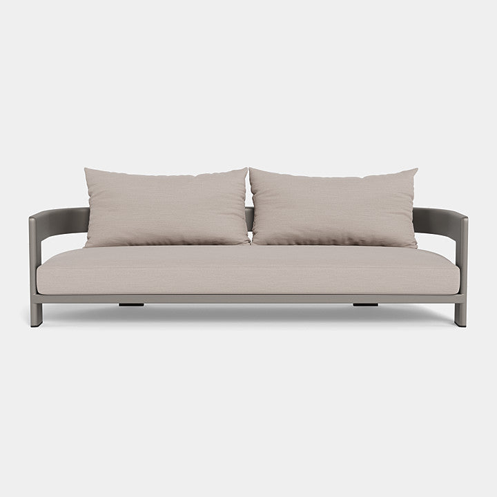 VICTORIA 3 SEAT SOFA ALUMINUM ASTEROID