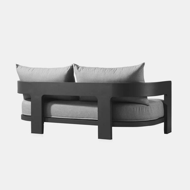 VICTORIA 2 SEAT SOFA ALUMINUM ASTEROID