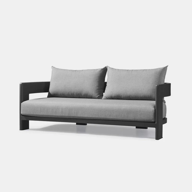 VICTORIA 2 SEAT SOFA ALUMINUM ASTEROID