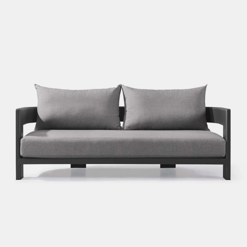 VICTORIA 2 SEAT SOFA ALUMINUM ASTEROID