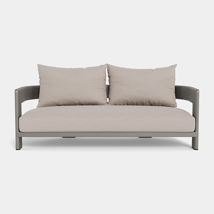 VICTORIA 2 SEAT SOFA ALUMINUM ASTEROID