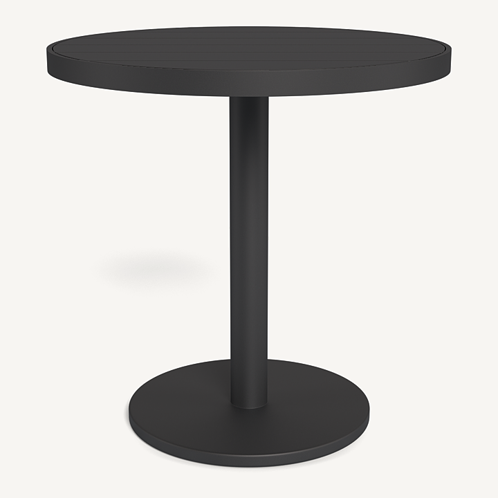 VIENA 30 ROUND SLATTED BISTRO TABLE ALUMINUM