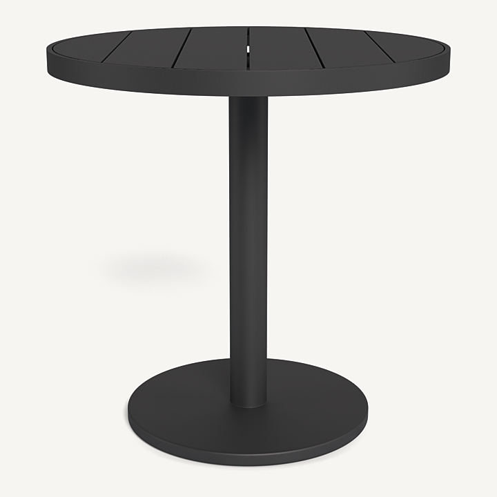 VIENA 30 ROUND SLATTED BISTRO TABLE ALUMINUM
