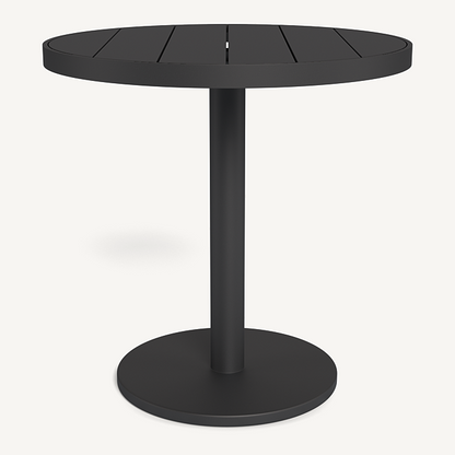 VIENA 30 ROUND SLATTED BISTRO TABLE ALUMINUM