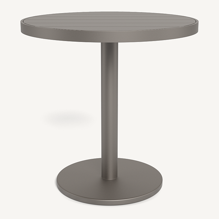 VIENA 30 ROUND SLATTED BISTRO TABLE ALUMINUM