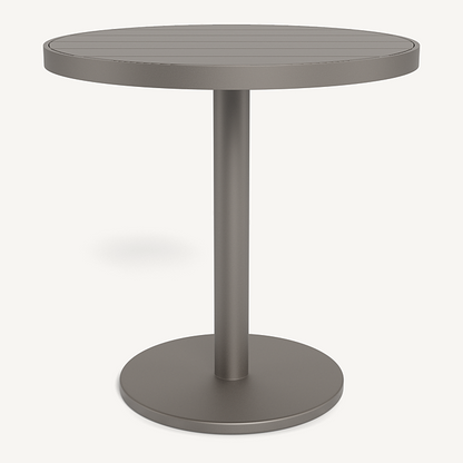 VIENA 30 ROUND SLATTED BISTRO TABLE ALUMINUM