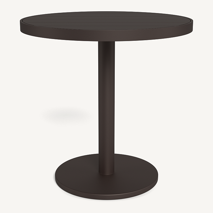 VIENA 30 ROUND SLATTED BISTRO TABLE ALUMINUM