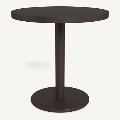 VIENA 30 ROUND SLATTED BISTRO TABLE ALUMINUM