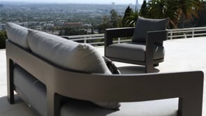 VICTORIA LOUNGE CHAIR ALUMINUM ASTEROID