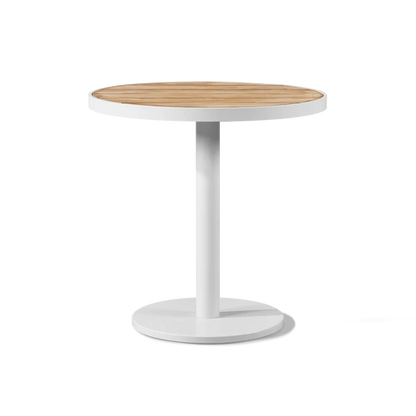 VIENA 30 ROUND TEAK BISTRO TABLE ALUMINUM