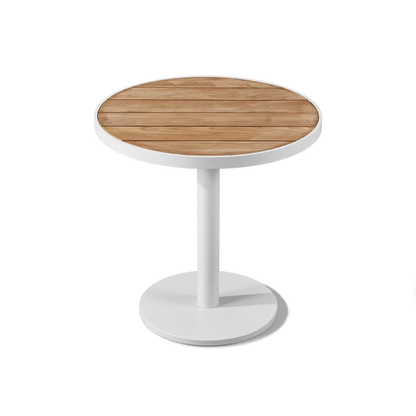 VIENA 30 ROUND TEAK BISTRO TABLE ALUMINUM
